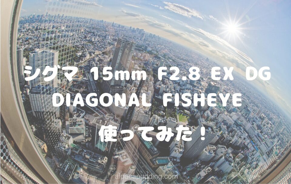 初めての魚眼レンズ レビュー】「シグマ 15mm F2.8 EX DG DIAGONAL
