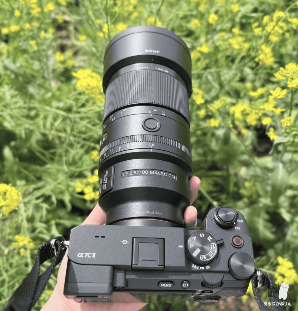 APEX PASSでレンタルしたSONY α7C IIボディとSEL100M28GM（FE 100mm F2.8 Macro GM OSS）の外観