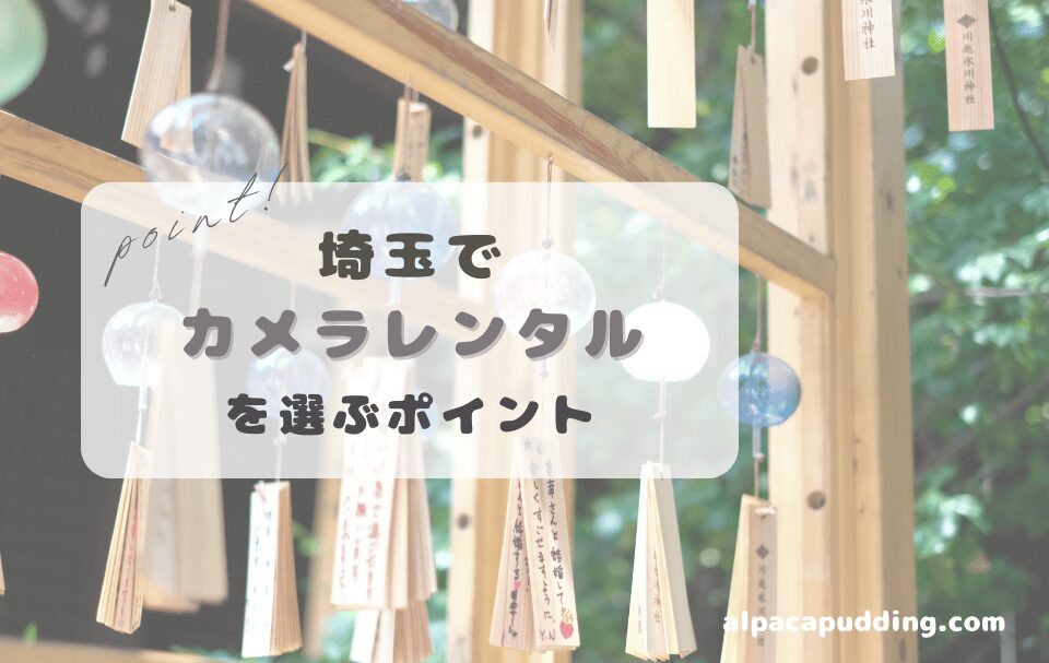 埼玉でカメラレンタルを選ぶときのポイント
