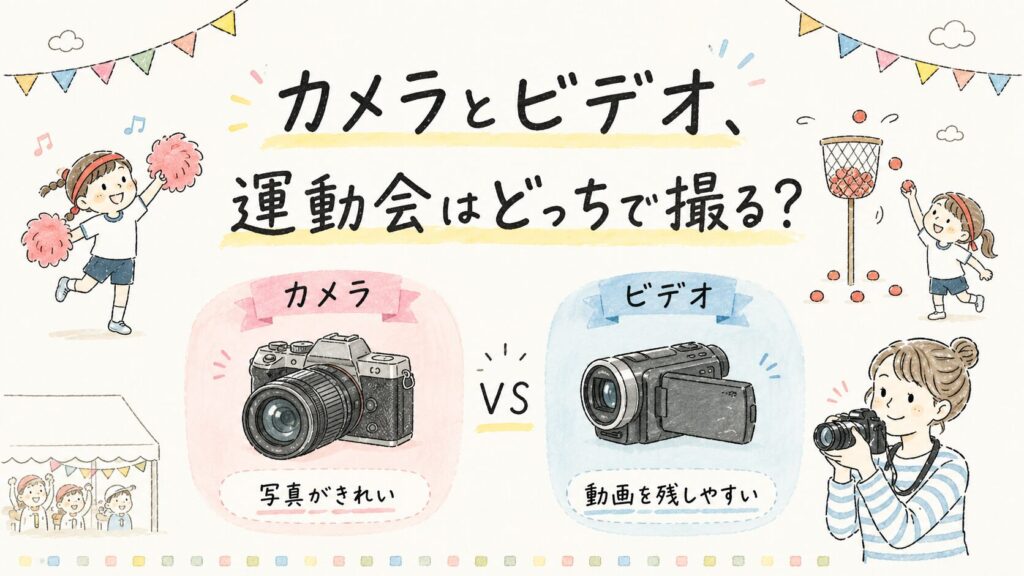 カメラとビデオ、運動会はどっちで撮る?