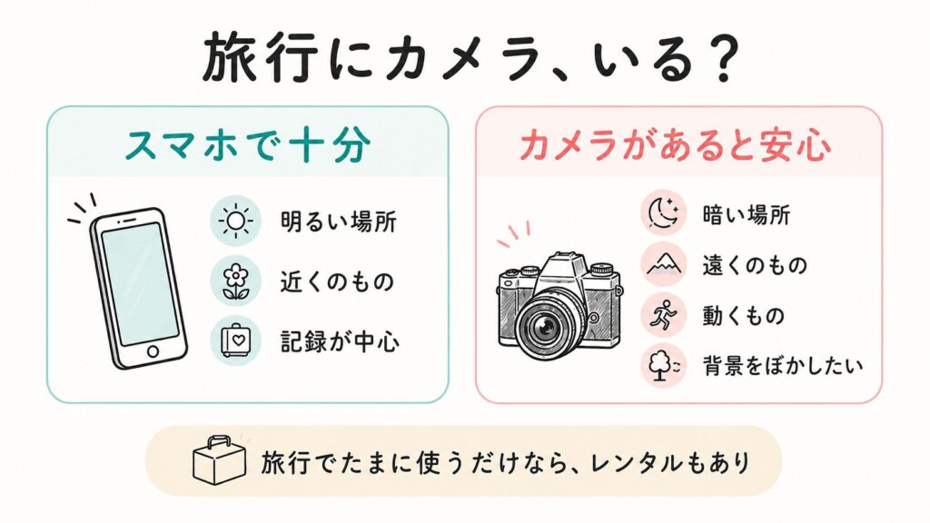 旅行にカメラいる？いらない？まず30秒で