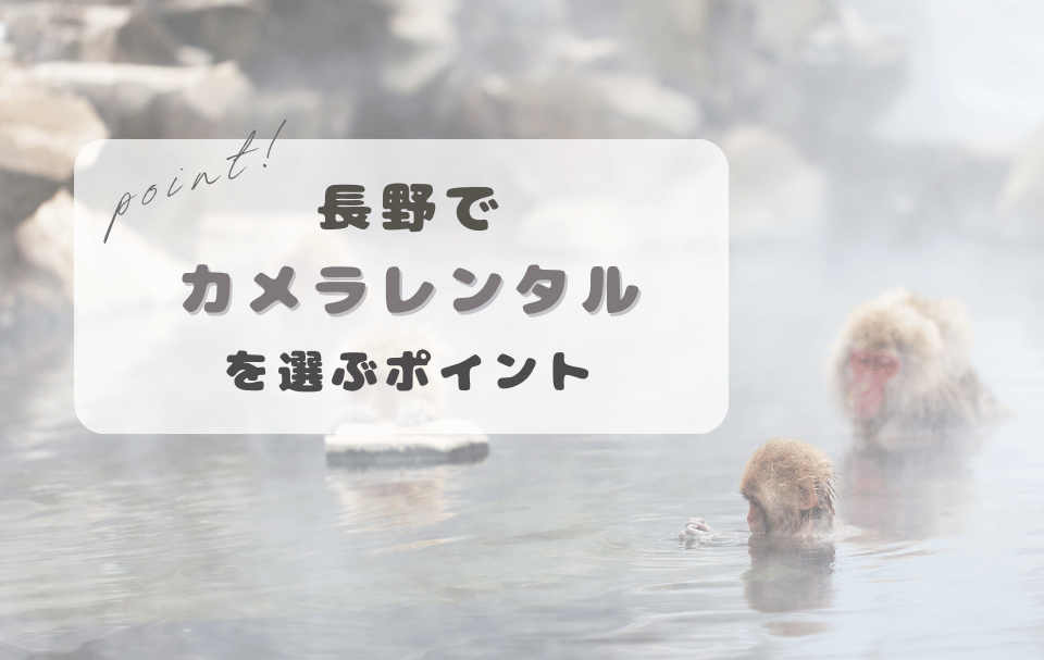 長野県でカメラレンタルを選ぶときのポイント