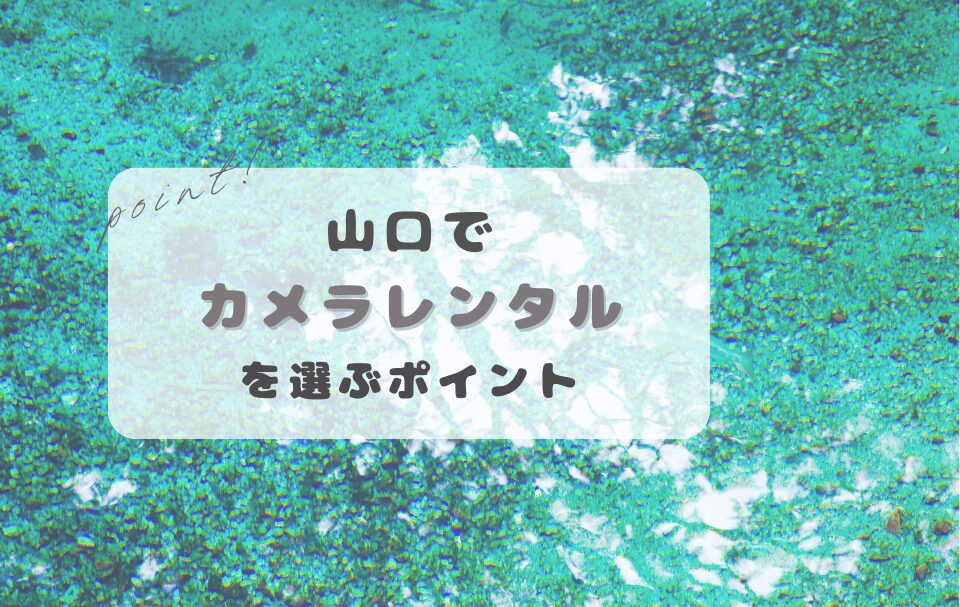 山口県でカメラレンタルを選ぶときのポイント