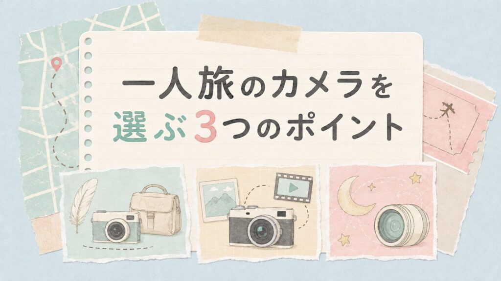 一人旅のカメラを選ぶ3つのポイント