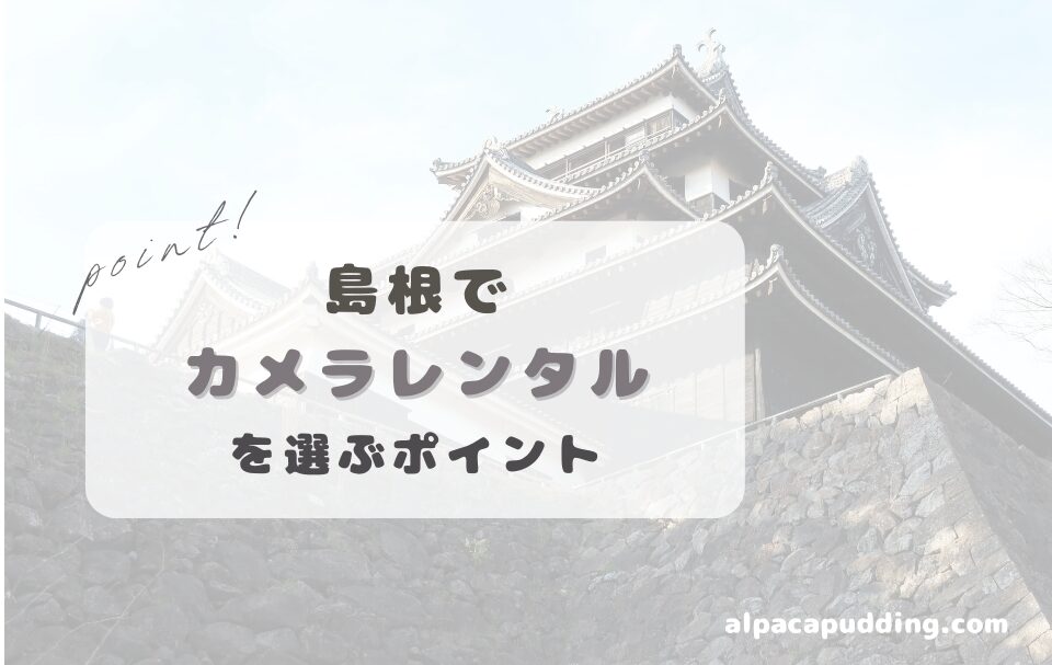 島根県でカメラレンタルを選ぶときのポイント