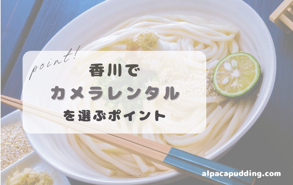 香川県でカメラレンタルを選ぶときのポイント