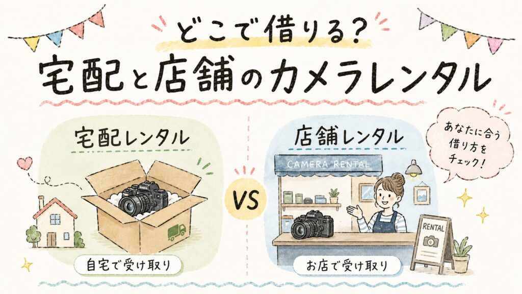 どこで借りる?宅配と店舗のカメラレンタル