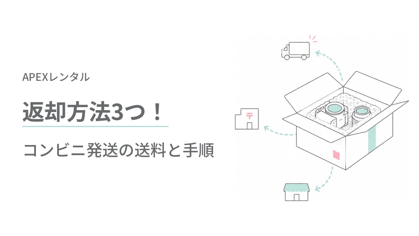 APEXレンタルの返却方法3つ！コンビニ発送の送料と手順