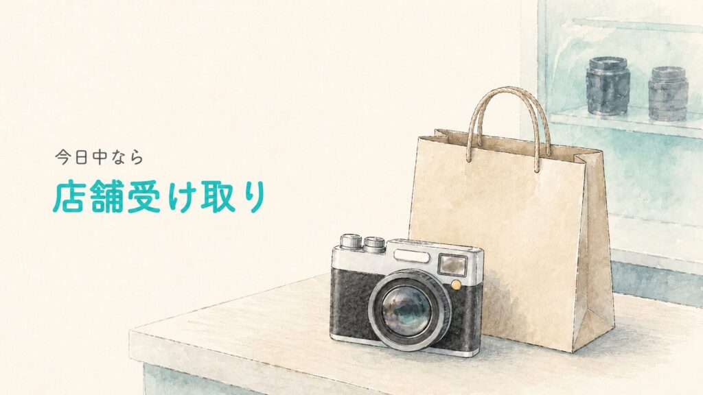 カメラは当日レンタルできる！今日中なら店舗受け取り