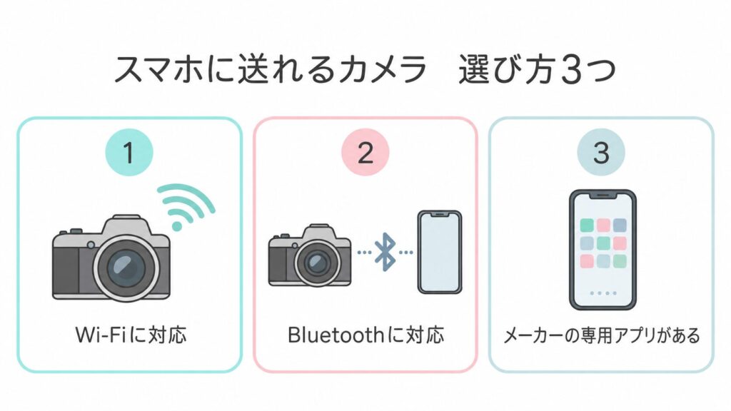 スマホに送れるおすすめカメラの選び方3つのポイント
