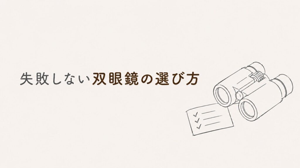 【双眼鏡レンタル】失敗しない双眼鏡の選び方