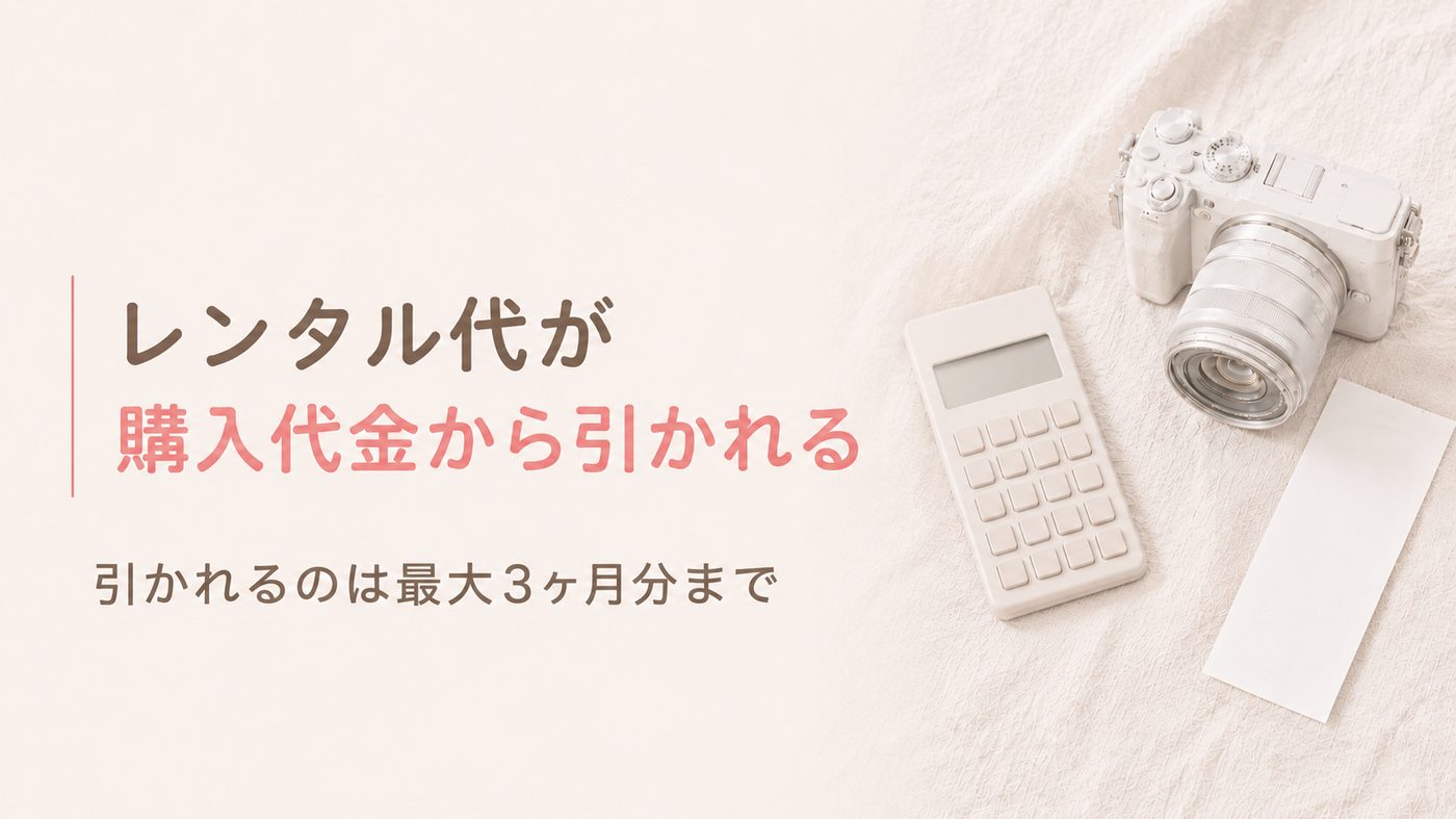 レンタル料金を購入代金にあてるしくみ