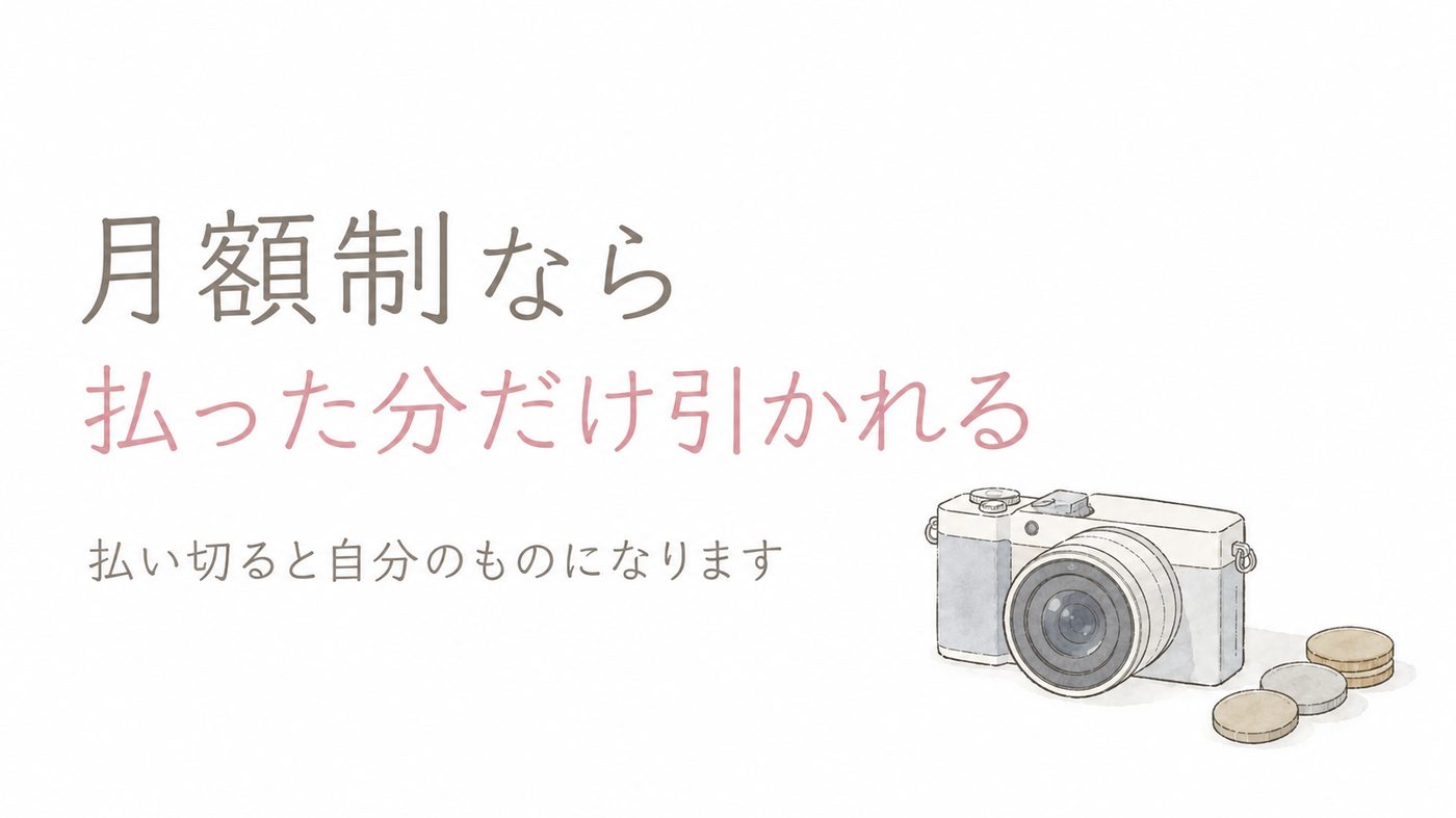 月額制なら払った分だけ引かれる