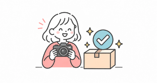 カメラレンタルの流れを確認して安心して利用するイラスト