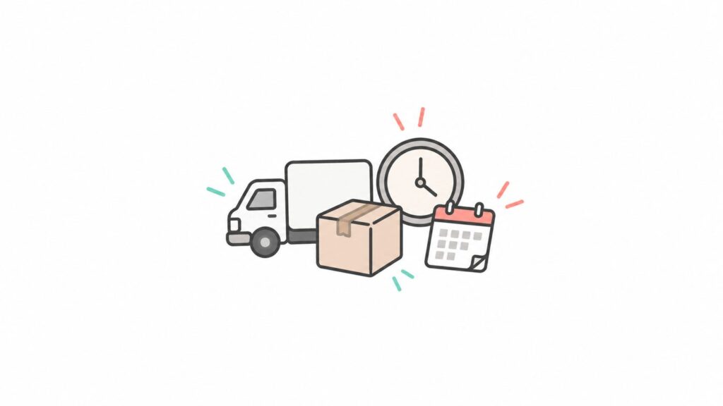 在庫と届くまでの日数