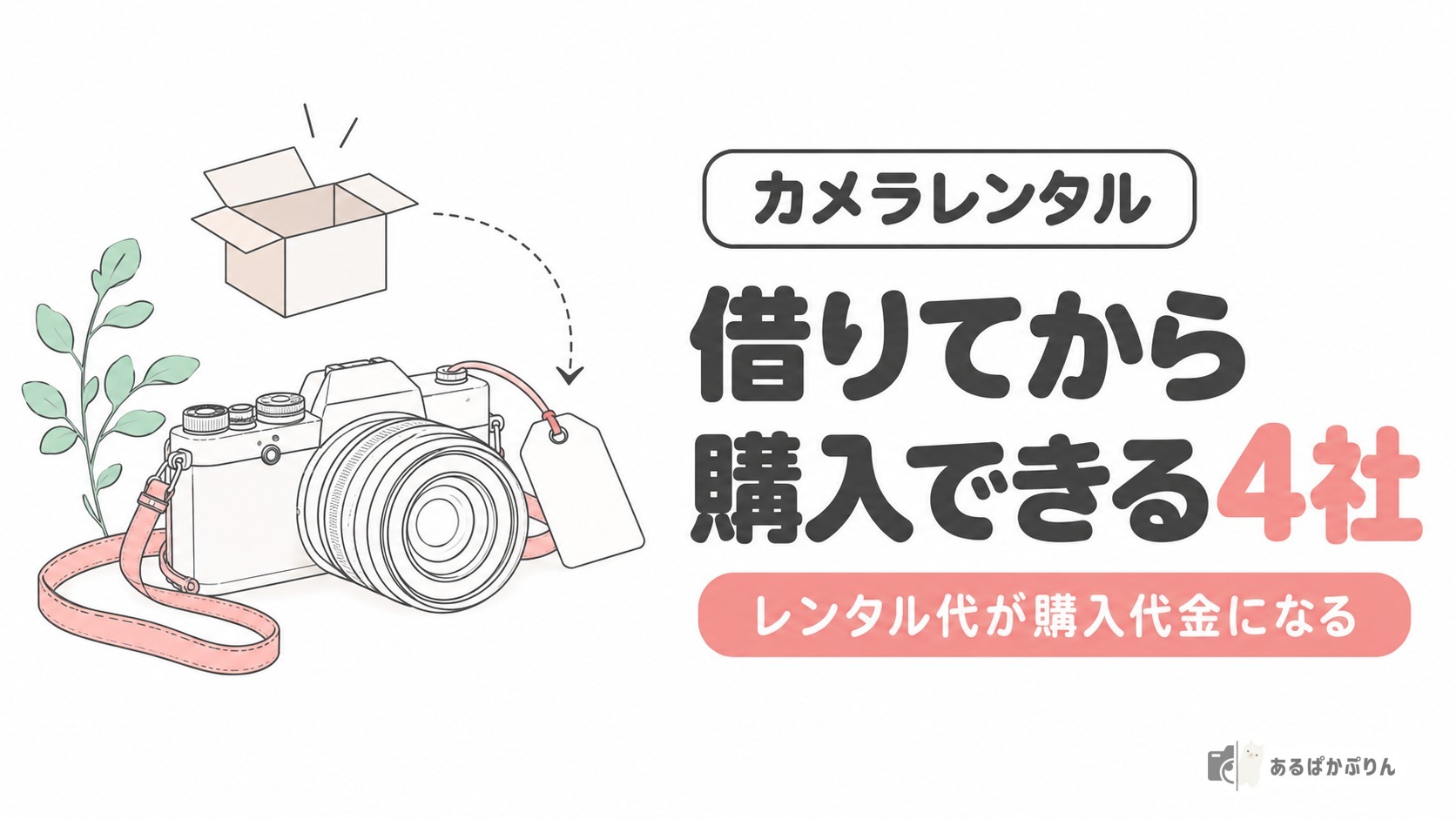 カメラをレンタルしてから購入できる4社を比較！レンタル代は購入代金になる？